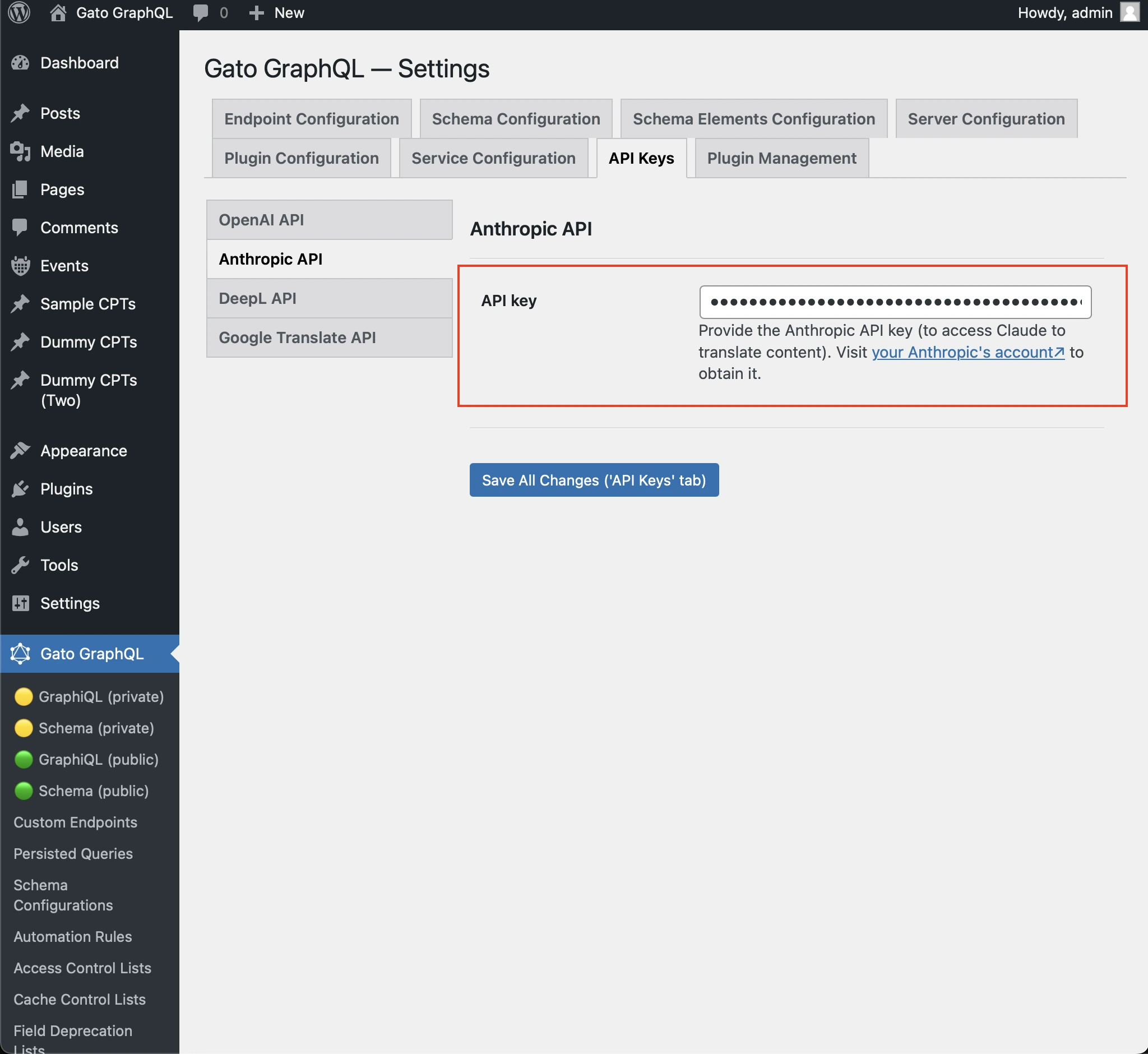 การตั้งค่า Anthropic API key