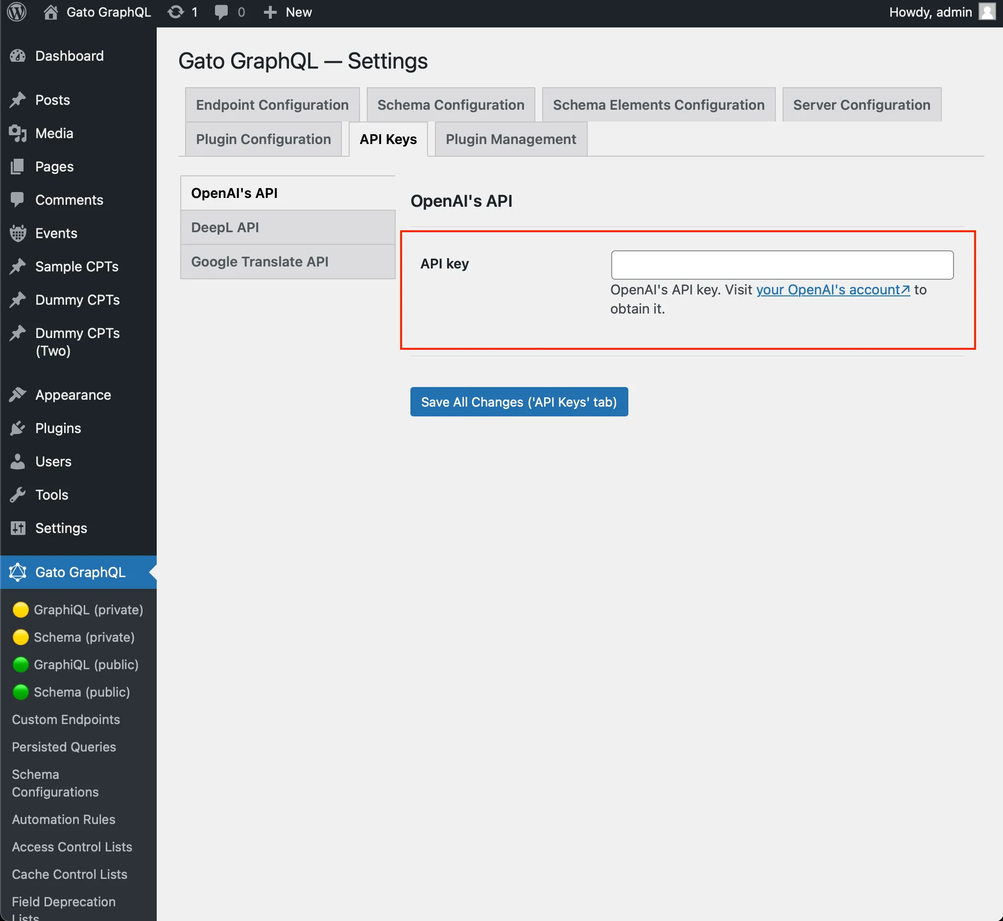 การตั้งค่า OpenAI API key