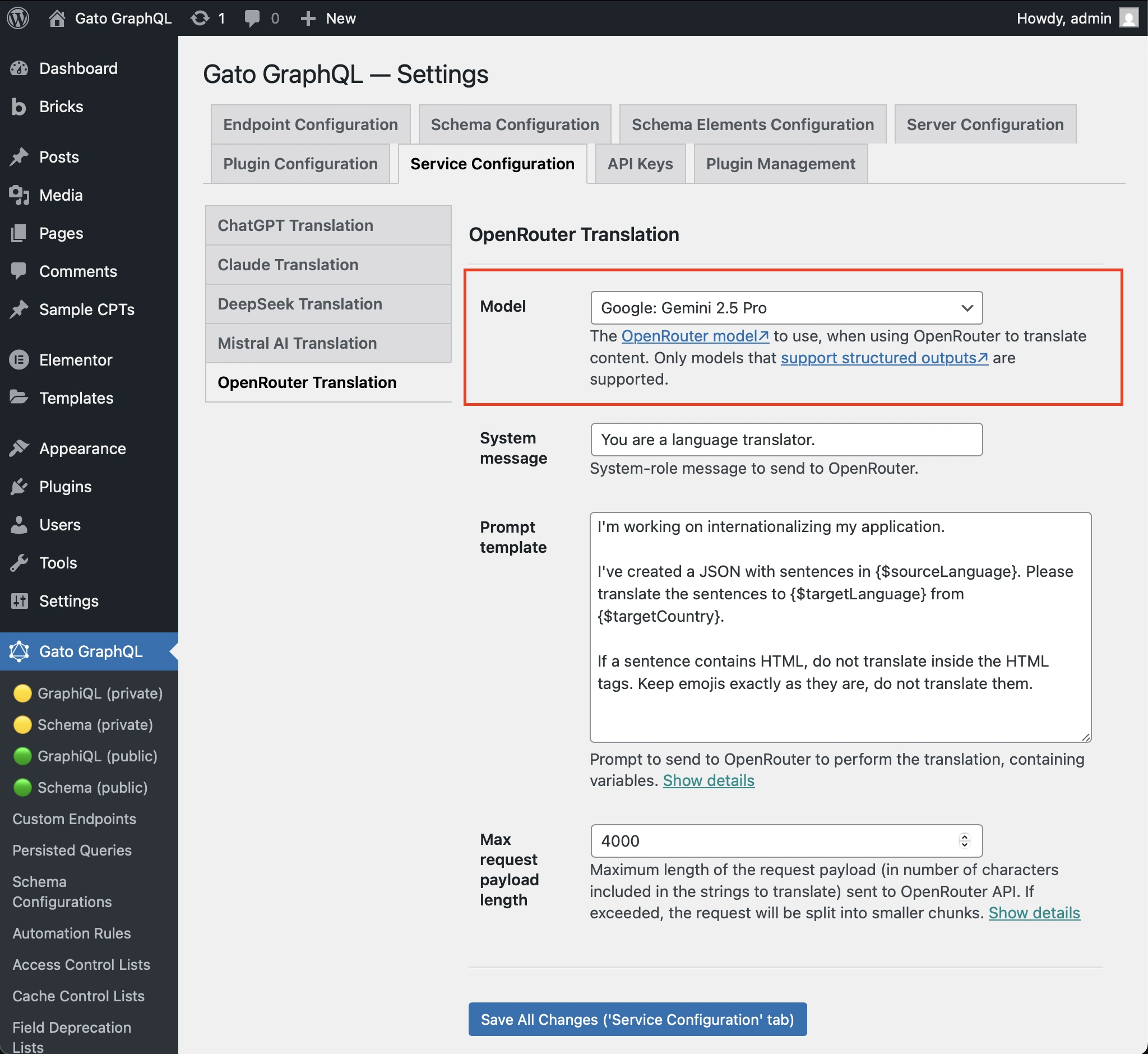 การตั้งค่าโมเดล OpenRouter
