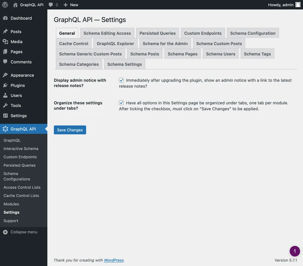หน้า Settings จัดระเบียบด้วยแท็บ หน้า Settings จัดระเบียบด้วยแท็บ