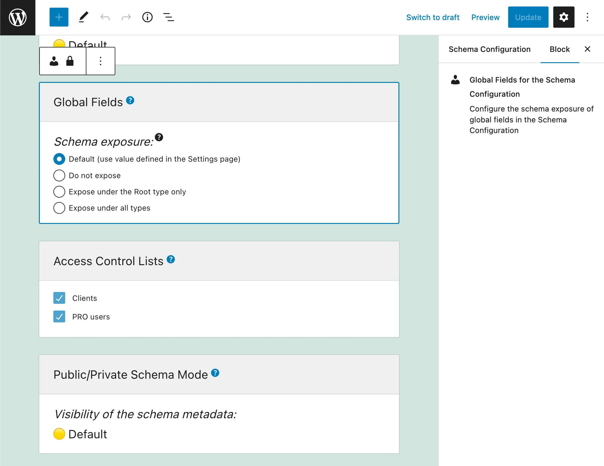 การแก้ไข Global Fields ใน Schema Configuration การแก้ไข Global Fields ใน Schema Configuration