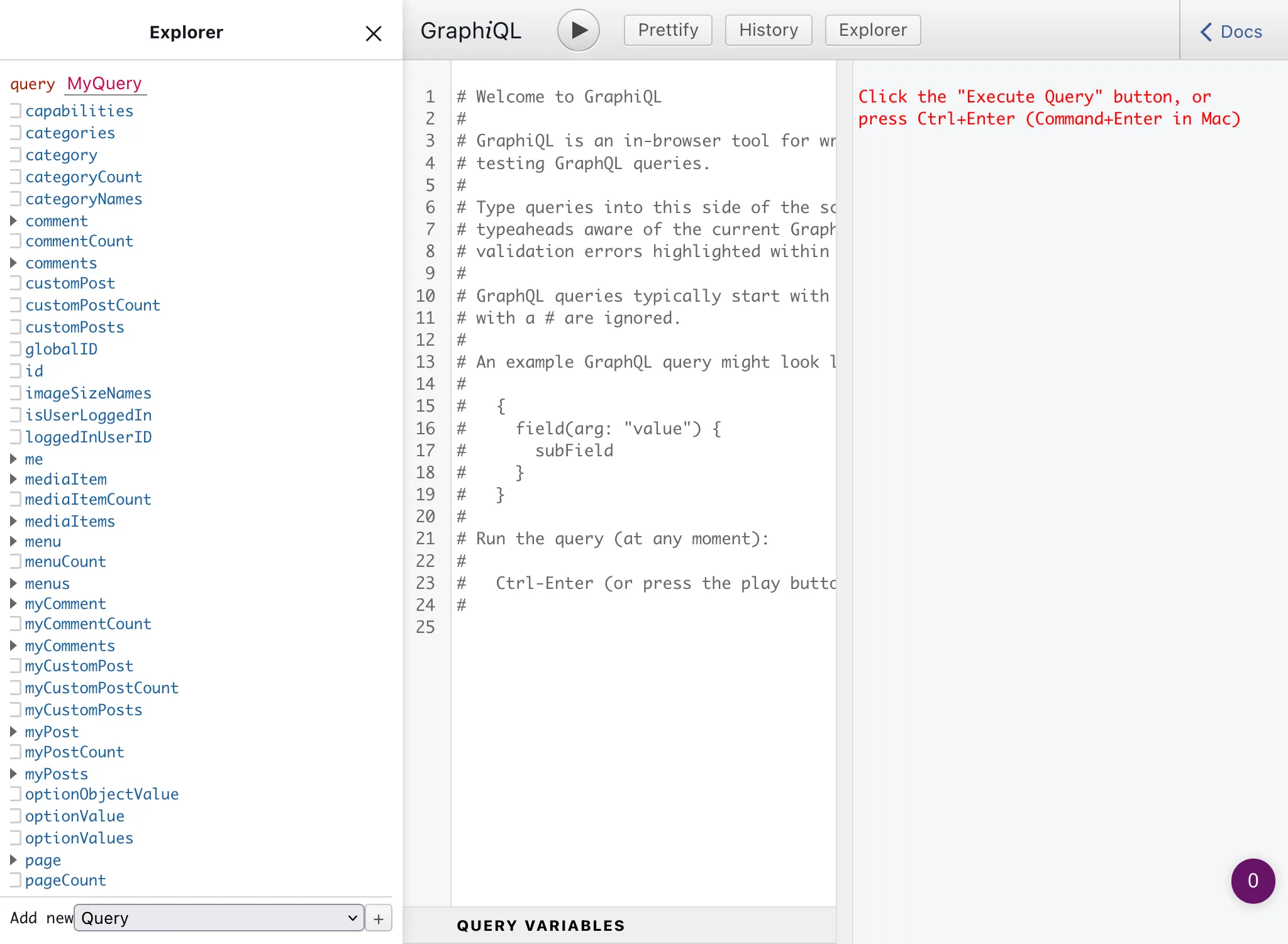 GraphiQL client ของ single endpoint GraphiQL client ของ single endpoint