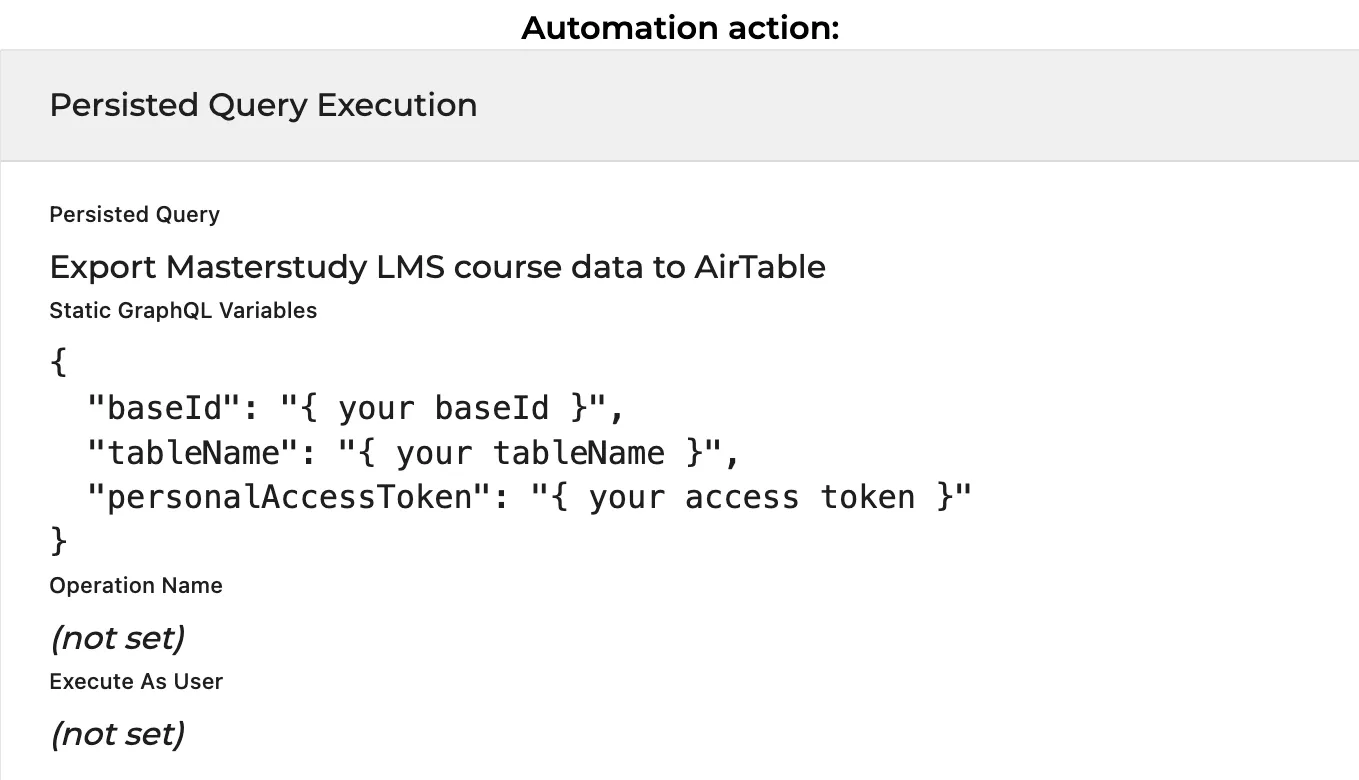 Action ของ automation