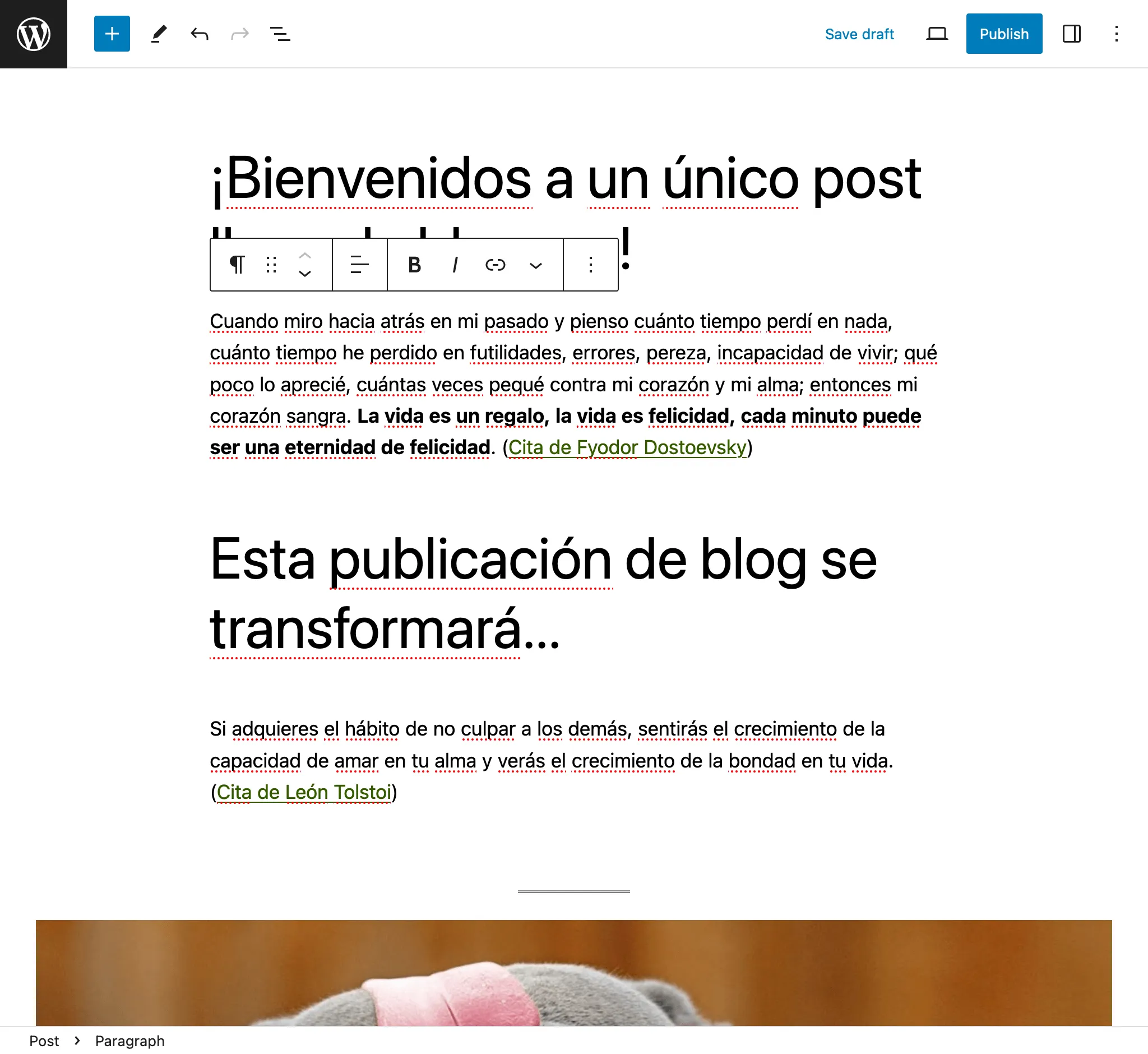 การแก้ไขการแปลในตัวแก้ไขของ WordPress