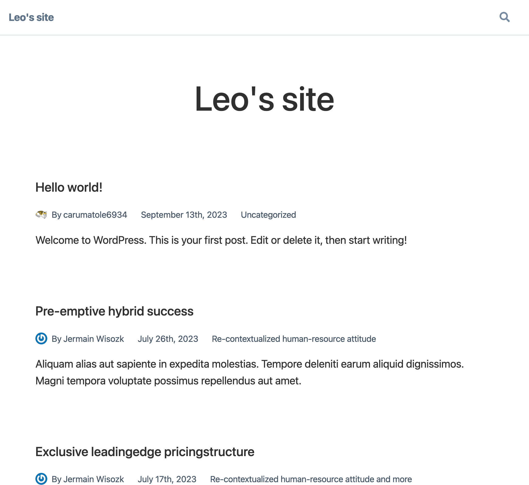 เว็บไซต์ที่ใช้ Next.js WordPress starter สำหรับ Gato GraphQL