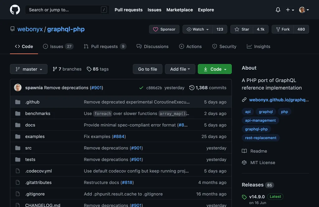 webonyx/graphql-php คือ 'PHP port ของ GraphQL reference implementation' webonyx/graphql-php คือ 'PHP port ของ GraphQL reference implementation'