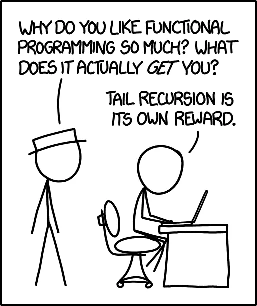 Recursions @ xkcd. แหล่งที่มาของภาพ: <a href='https://xkcd.com/1270/'>xkcd</a> Recursions @ xkcd